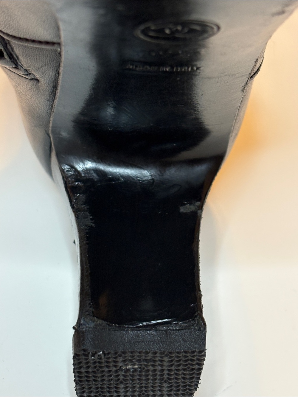 CHANEL Vintage Black Tall Leather Boots - 1990’s - Picture 9 of 11
